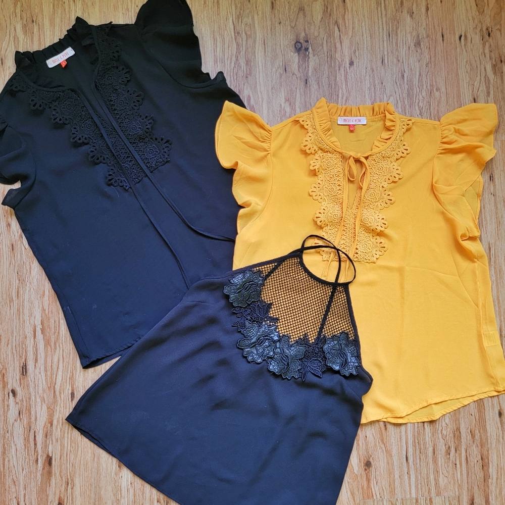 3 Sleeveless Blouse Set